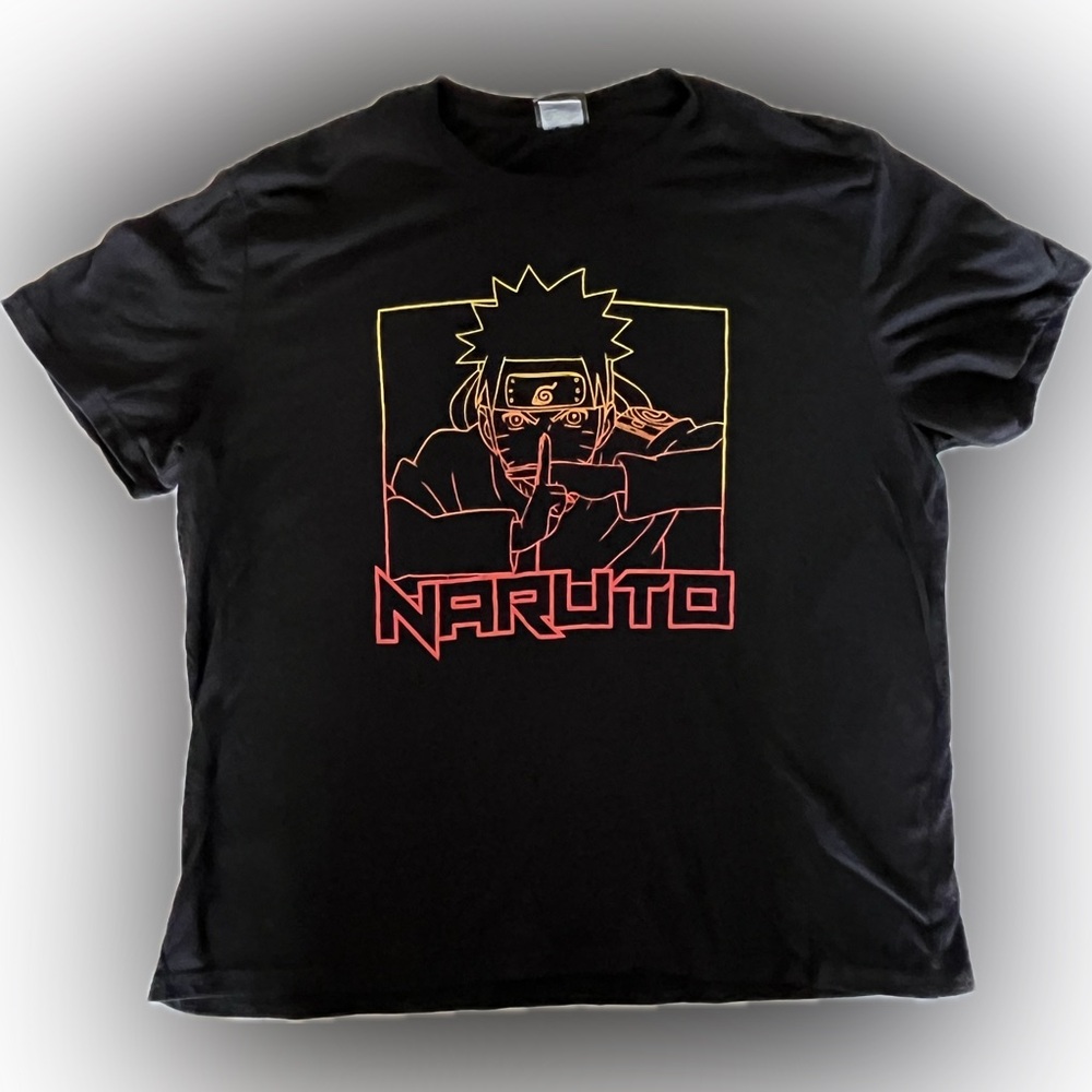 Naruto Shippuden Neon Outline Tee – Black XL